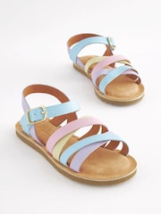 Rainbow Leather Multi-strap Sandals - Image 1 of 4