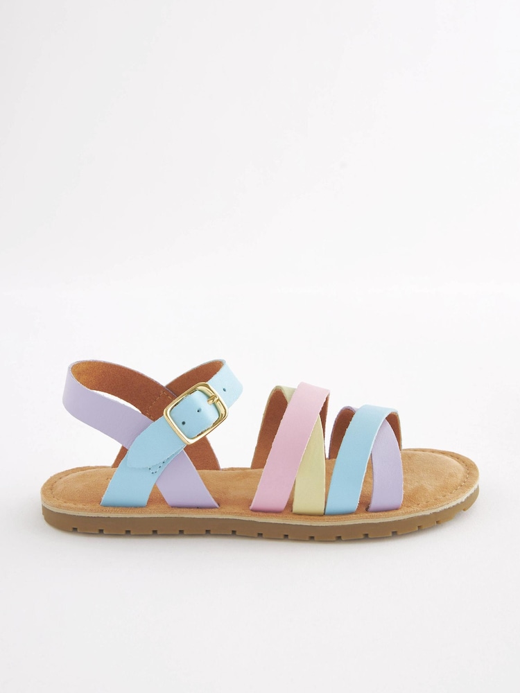 Rainbow Leather Multi-strap Sandals - Image 2 of 4