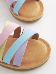Rainbow Leather Multi-strap Sandals - Image 3 of 4