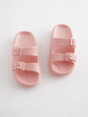 Blush Pink Chunky Double Strap Sandals - Image 2 of 5