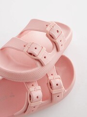 Blush Pink Chunky Double Strap Sandals - Image 4 of 5