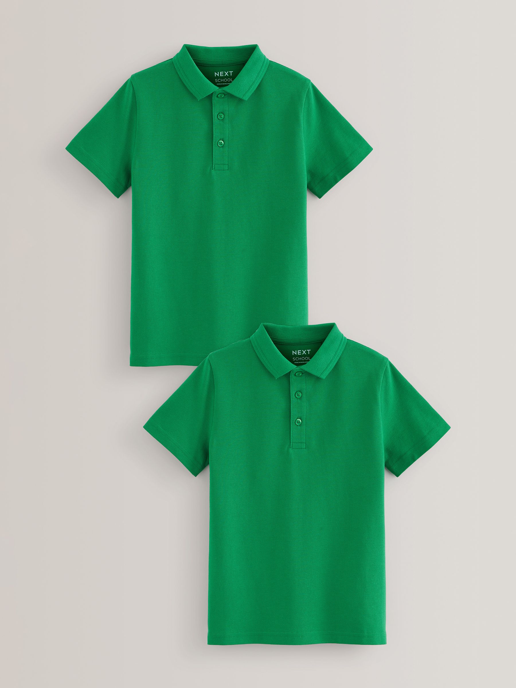 Buy Green Regular Fit Cotton School Short Sleeve 100% Cotton