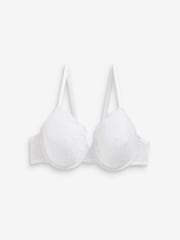 White/Blue Pad Full Cup Lace Bras 2 Pack - Image 12 of 14