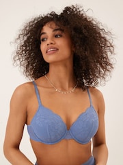 White/Blue Pad Full Cup Lace Bras 2 Pack - Image 2 of 14