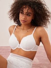 White/Blue Pad Full Cup Lace Bras 2 Pack - Image 7 of 14