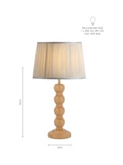 Laura Ashley Natural Maria Wooden Table Lamp Base - Image 4 of 4
