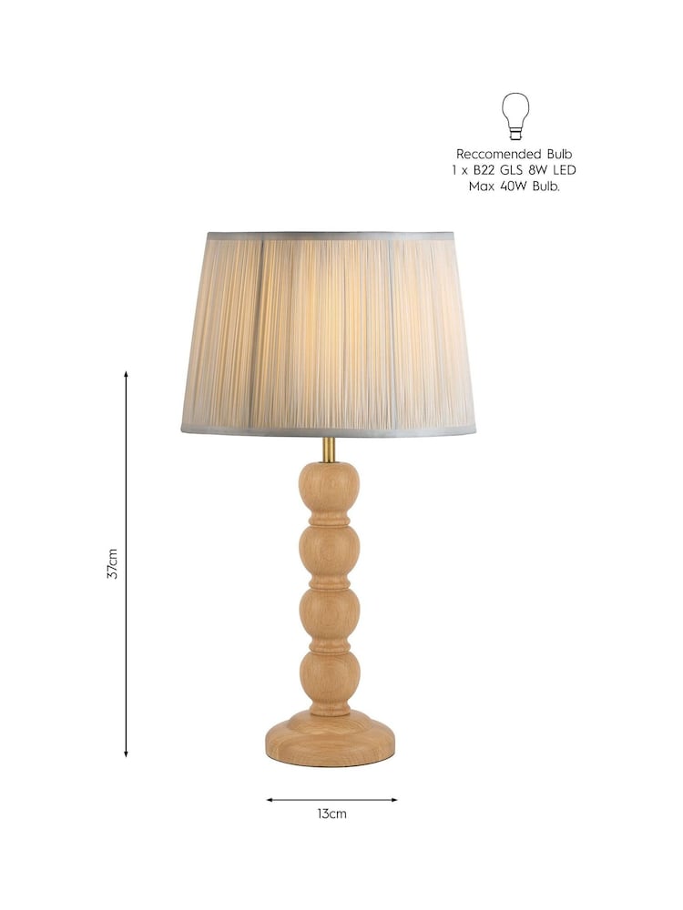 Laura Ashley Natural Maria Wooden Table Lamp Base - Image 4 of 4 Laura Ashley Natural Maria Wooden Table Lamp Base - Image 4 of 4