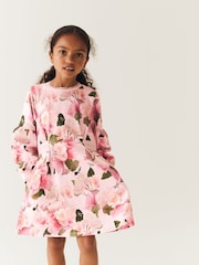 Hellpink - Baker by Ted Baker Geblümtes Sweat-Kleid - Bild 6 von 13