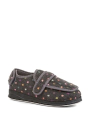 Pavers Grey Touch Fastening Full Slippers - Image 2 of 5