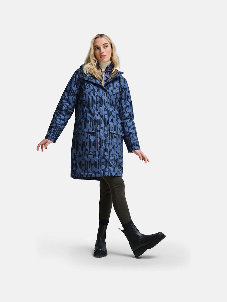 Regatta Natural Orla Kiely Waterproof Longline Parka - Image 1 of 10 Regatta Natural Orla Kiely Waterproof Longline Parka - Image 1 of 10