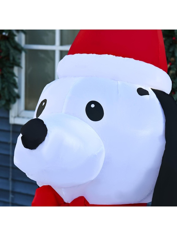 Homcom Red Outdoor 6ft Inflatable Christmas Dog Decoration - Image 2 of 5