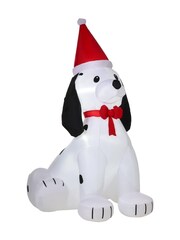 Homcom Red Outdoor 6ft Inflatable Christmas Dog Decoration - Image 4 of 5