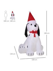 Homcom Red Outdoor 6ft Inflatable Christmas Dog Decoration - Image 5 of 5