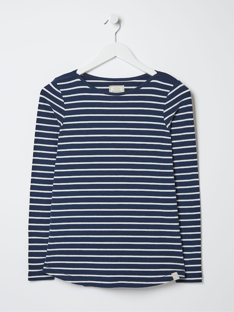 FatFace Breton Navy Blue T-Shirt - Image 5 of 5 FatFace Breton Navy Blue T-Shirt - Image 5 of 5