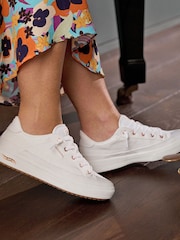 Белые парусиновые туфли - женские кроссовки Skechers Arch Fit Arcade - Изображение 4 из 9