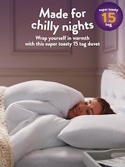 Slumberdown Chilly Nights 15 tog Winter White Duvet - Image 2 of 8