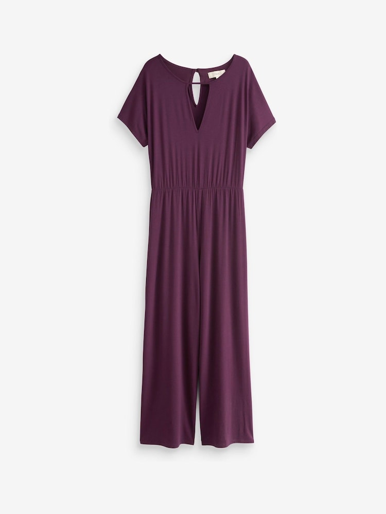 Aubergine Purple Wide Leg Jumpsuit - Image 5 of 5 Aubergine Purple Wide Leg Jumpsuit - Image 5 of 5