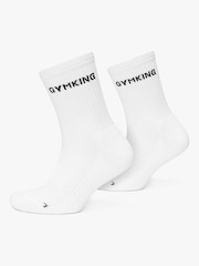 Gym King White Linear Socks 1 Pack - Image 1 of 1