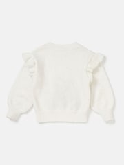 Angel & Rocket Clara Penguin White Sequin Christmas Jumper - Image 6 of 7