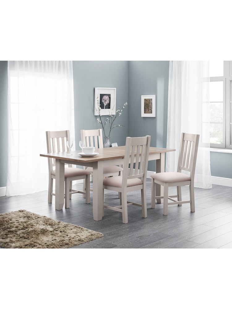 Julian Bowen Elephant Grey Richmond Extendable 6 Seater Dining Set - Image 1 of 3