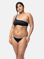 Dorina Bandol Black Eco Light Padded One Shoulder Bikini Top - Image 1 of 18