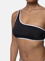 Dorina Bandol Black Eco Light Padded One Shoulder Bikini Top - Image 10 of 18