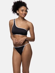 Dorina Bandol Black Eco Light Padded One Shoulder Bikini Top - Image 12 of 18