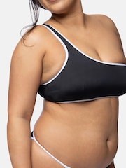Dorina Bandol Black Eco Light Padded One Shoulder Bikini Top - Image 4 of 18