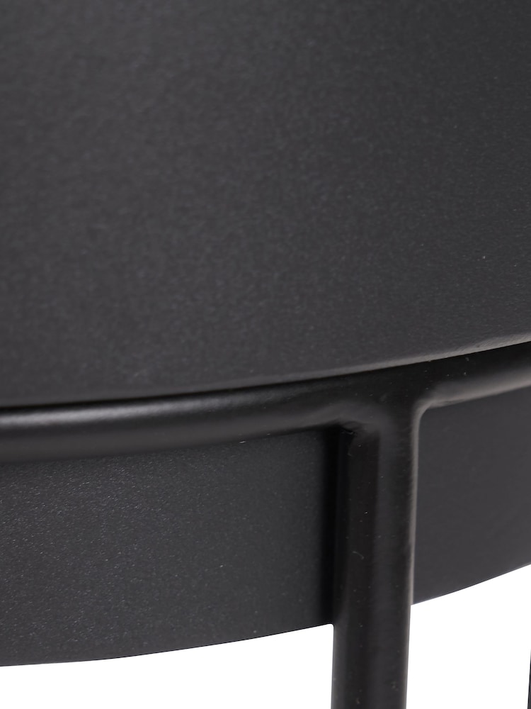 Pacific Set of 2 Graphite Metal Circular Planters - Image 4 of 4