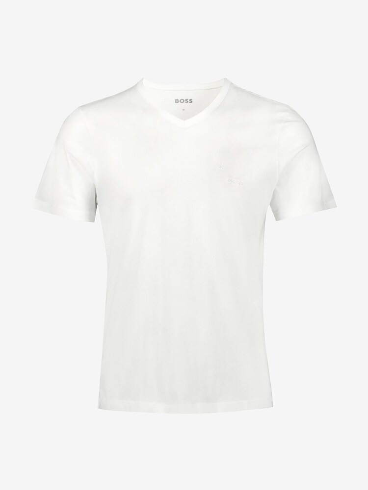 Blanc - T-shirt BOSS Classic Col en V 100% coton T-shirt 3 Lot - Image 2 de 6
