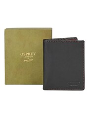OSPREY LONDON Bearsted Leather RFID Travel Organiser Black Wallet - Image 1 of 3