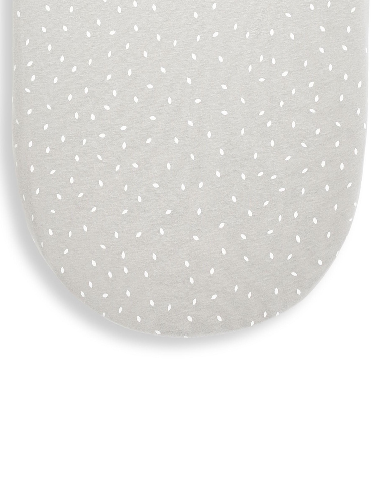 The Little Green Sheep Grey Moses Basket Fitted Sheet - Image 1 of 2
