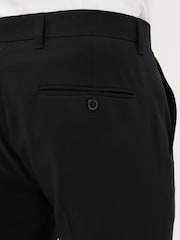 Black Super Skinny Fit Machine Washable Plain Front Smart Trousers - Image 5 of 8
