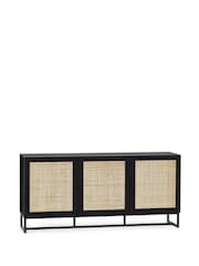 Julian Bowen Black Padstow Rattan Sideboard - Image 3 of 4