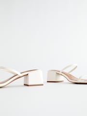 Bone White Regular/Wide Fit Forever Comfort® Two Band Block Heel Mules - Image 5 of 5