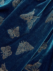 Monsoon Baby Blue Velvet Butterfly Tiered Dress - Image 2 of 2