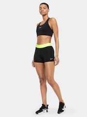Nike Black/Lime Pro 3" Shorts - Image 3 of 5