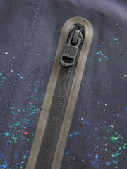 Navy Blue Print Waterproof Fleece Lined Coat (3-16yrs) - Image 5 of 11
