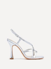 Linzi Silver Sabrina Strappy Stiletto Heeled Sandals - Image 3 of 5