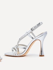 Linzi Silver Sabrina Strappy Stiletto Heeled Sandals - Image 4 of 5