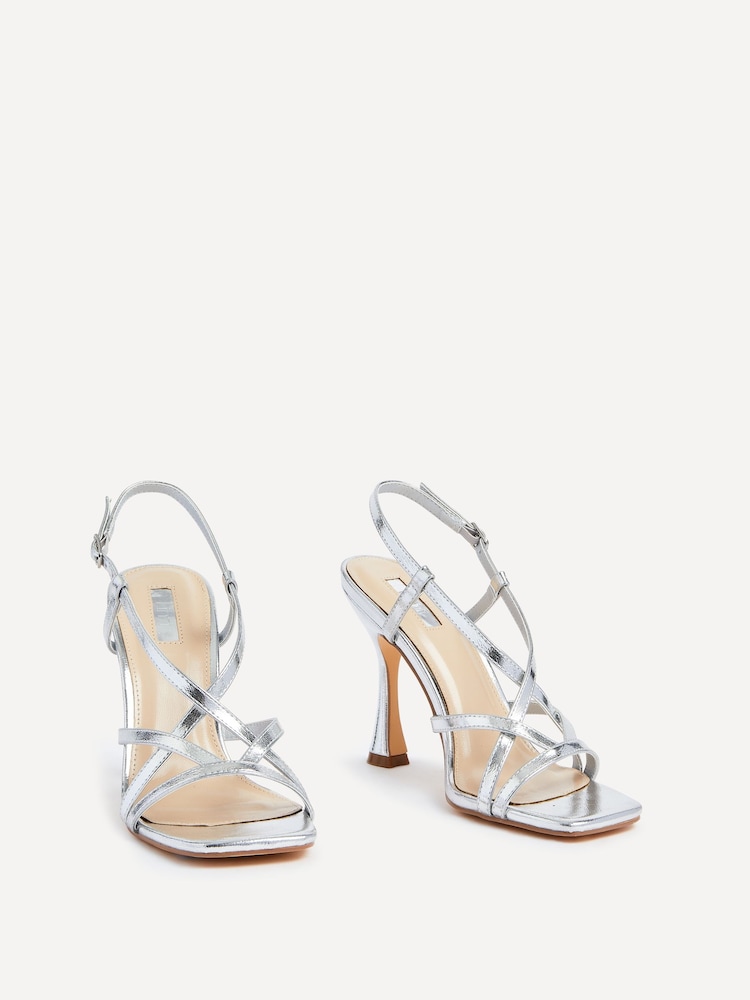 Linzi Silver Sabrina Strappy Stiletto Heeled Sandals - Image 5 of 5