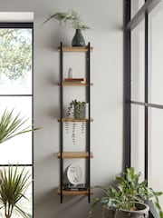 Dark Bronx Narrow 5 Tier Wall Shelves - Image 1 of 6