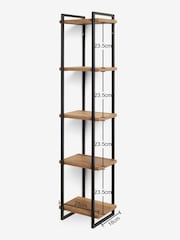 Dark Bronx Narrow 5 Tier Wall Shelves - Image 4 of 6