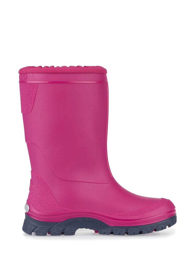 Start Rite Pink Mudbuster Fleece Lined Warm Cosy Wellies - Image 1 of 6 Start Rite Pink Mudbuster Fleece Lined Warm Cosy Wellies - Image 1 of 6