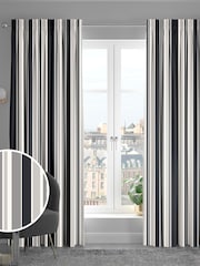 Black Huddson Made To Measure 100% Cotton Curtains - Image 1 of 9