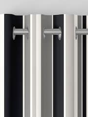 Black Huddson Made To Measure 100% Cotton Curtains - Image 7 of 9