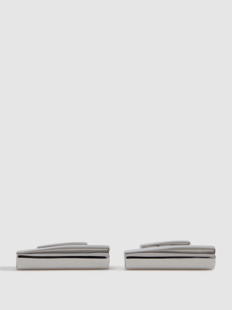 Reiss Silver Blake Bar Cufflinks - Image 1 of 5 Reiss Silver Blake Bar Cufflinks - Image 1 of 5