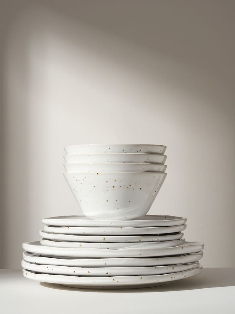 Truly 12 Piece White The Marlow Dinner Set - Image 1 of 4