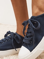 Navy Forever Comfort® Navy Baseball Canvas Trainers - Image 6 of 6