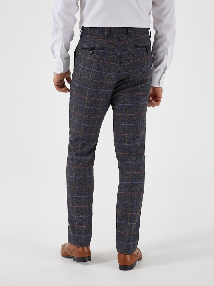 Skopes Grey Doyle Tweed Tailored Wool Blend Suit: Trousers - Image 2 of 4